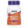 NOW Foods, Mega vitaminaD3 y MK-7, 5000UI, 180mcg, 60cápsulas