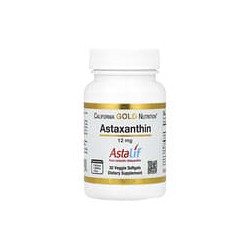 California Gold Nutrition, Astaxantina, Astalif puro proveniente de Islandia, 12mg, 30cápsulasblandas vegetales