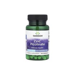 Swanson, Picolinato de zinc, 22 mg, 60 cápsulas