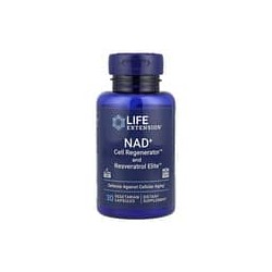 Life Extension, NAD + regenerador celular y resveratrol, Ribósido de nicotinamida NIAGEN, 30 cápsulas vegetales