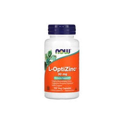 NOW Foods, L-OptiZinc, 30 mg, 100 cápsulas vegetales