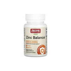 Jarrow Formulas, ZincBalance, Suplemento vegano para reforzar el sistema inmunitario, 100cápsulas vegetales