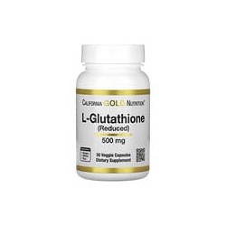 California Gold Nutrition, L-glutatión (reducido), 500mg, 30cápsulas vegetales