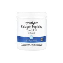 Lake Avenue Nutrition, Péptidos de colágeno hidrolizado, Tipo IyIII, Sin sabor, 200g (7,05oz)