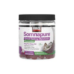 Force Factor, Somnapure®, Gomitas de melatonina de excelente sabor, Bayas de ensueño, 10mg, 120gomitas (5mg por gomita)