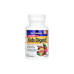 Enzymedica, Kids Digest, Ponche de frutas, 60 comprimidos masticables