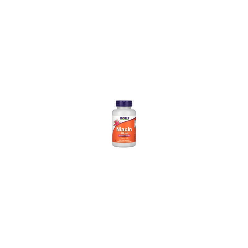 NOW Foods, Niacina, 500mg, 100cápsulas vegetales