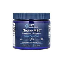 Life Extension, L-treonato de magnesio Neuro-Mag, Ponche tropical, 93,35g (3293oz)
