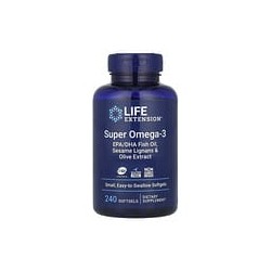 Life Extension, Super omega-3, 240 cápsulas blandas