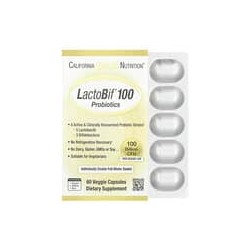 California Gold Nutrition, LactoBif® 100, 100.000 millones de UFC, 60 cápsulas vegetales