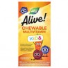 Nature's Way, Alive!, Suplemento multivitamínico masticable para niños, Naranja y baya, 120comprimidos masticables