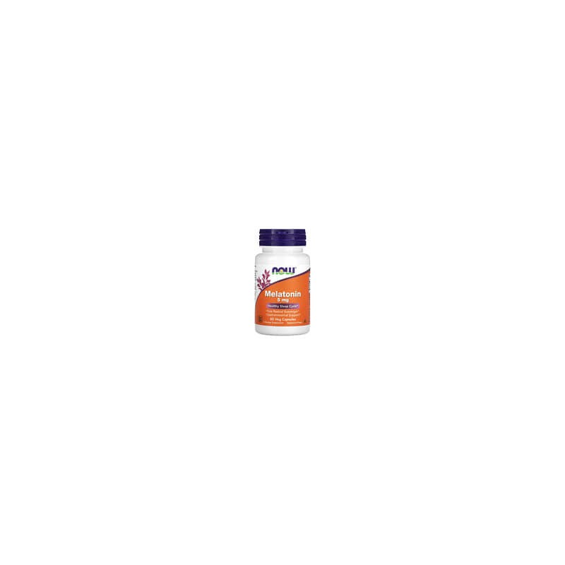 NOW Foods, Melatonina, 5 mg, 60 cápsulas vegetales