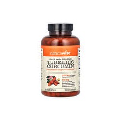 NatureWise, Curcumina de cúrcuma orgánica, 180cápsulas veganas