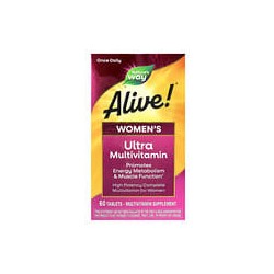 Nature's Way, Alive!, Suplemento ultramultivitamínico para mujeres, 60comprimidos