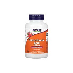 NOW Foods, Ácido pantoténico, 500mg, 100cápsulas vegetales