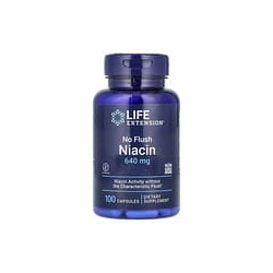 Life Extension, Niacina que no causa enrojecimiento, 640mg, 100cápsulas