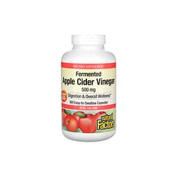 Natural Factors, Vinagre de sidra de manzana, 500mg, 360cápsulas