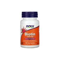 NOW Foods, Biotina, 1000 mcg, 100 cápsulas vegetales