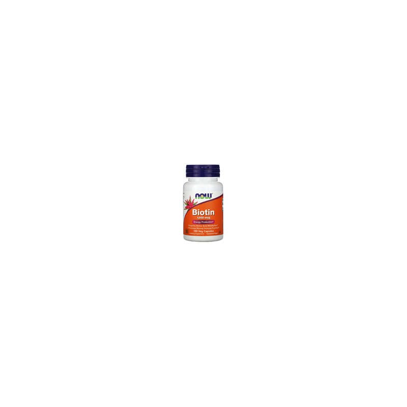 NOW Foods, Biotina, 1000 mcg, 100 cápsulas vegetales