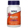 NOW Foods, Biotina, 1000 mcg, 100 cápsulas vegetales