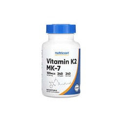 Nutricost, VitaminaK2, 100mcg, 240cápsulas blandas