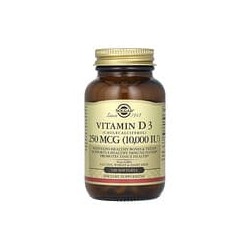 Solgar, VitaminaD3 (colecalciferol), 250mcg (10.000UI), 120cápsulas blandas