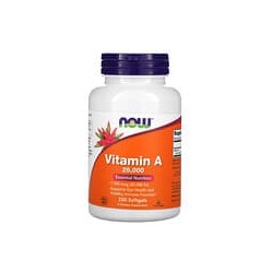 NOW Foods, VitaminaA, 25.000UI, 250cápsulas blandas