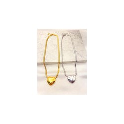 Collar Corazon Snake Acero