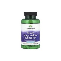 Swanson, Complejo triple de magnesio, 400 mg, 100 cápsulas