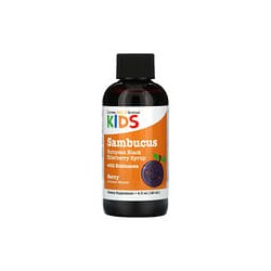 California Gold Nutrition, Sambucus para niños, Jarabe de saúco negro europeo con equinácea, 120ml (4oz.líq.)