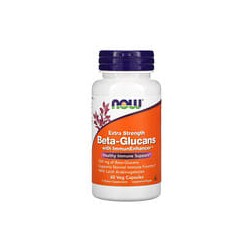 NOW Foods, Beta-glucanos, Con ImmunEnhancer, Concentración extra, 250mg, 60cápsulas vegetales