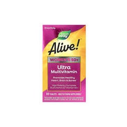 Nature's Way, Alive!, Suplemento ultramultivitamínico para mujeres mayores de 50años, 60comprimidos