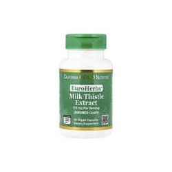 California Gold Nutrition, EuroHerbs, Extracto de cardo mariano, Calidad Euromed, 175mg, 60cápsulas vegetales