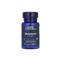 Life Extension, Melatonina, 1 mg, 60 cápsulas