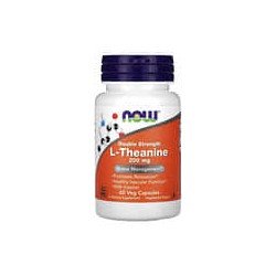 NOW Foods, L-teanina, Doble concentración, 200mg, 60cápsulas vegetales