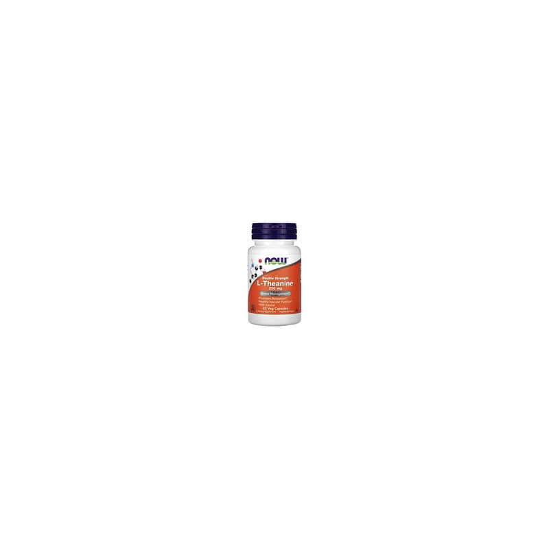NOW Foods, L-teanina, Doble concentración, 200mg, 60cápsulas vegetales