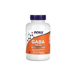 NOW Foods, GABA con vitaminaB6, 500mg, 200cápsulas vegetales