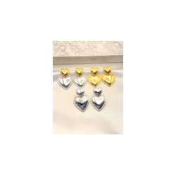 Arete Doble Corazon Acero