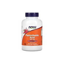 NOW Foods, Ácido pantoténico, 500mg, 250cápsulas vegetales