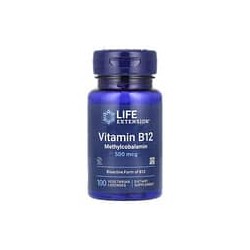 Life Extension, Vitamina B12, Metilcobalamina, 500 mcg, 100 pastillas vegetales