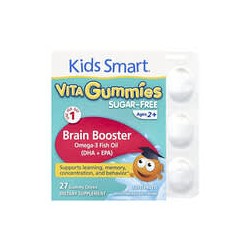 Kids Smart®, Gomitas Vita, Potenciador del cerebro, Sin azúcar, Para niños de 2 años en adelante, Tutti Frutti, 27 gomitas masti