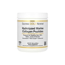 California Gold Nutrition, Péptidos de colágeno marino hidrolizado, Sin sabor, 200g (7,05oz)