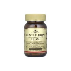 Solgar, GentleIron, Hierro, 25mg, 90cápsulas vegetales
