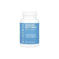 BodyBio, Butirato de sodio, 100cápsulas sin OGM