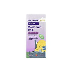 Natrol, Niños, Melatonina, A partir de 4 años, Fresa, 40 comprimidos