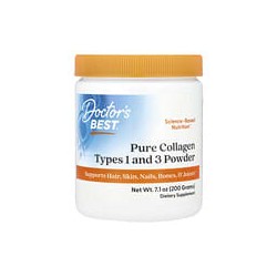 Doctor's Best, Colágeno de tipo1y3 puro en polvo, 200g (7,1oz)