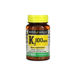 Mason Natural, Vitamina K2, 100 mcg, 100 comprimidos
