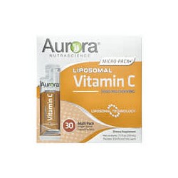 Aurora Nutrascience, VitaminaC liposomal Micro-Pack+, 1000mg, 30sobres de una porción individual con contenido líquido, 7ml (0,2