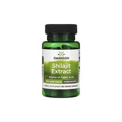 Swanson, Extracto de shilajit, estandarizado, 400 mg, 60 cápsulas vegetales