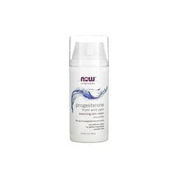 NOW Foods, Solutions, Progesterona de ñame, Crema equilibrante para la piel, Sin fragancia, 20mg, 85g (3oz)